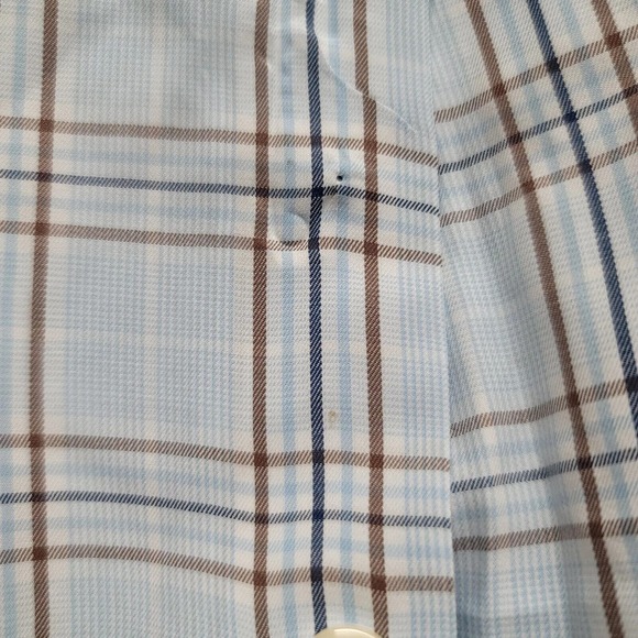 Peter Millar Shirt Mens XL Blue Plaid‎ Casual Button Down Long Sleeve Formal - Picture 5 of 12